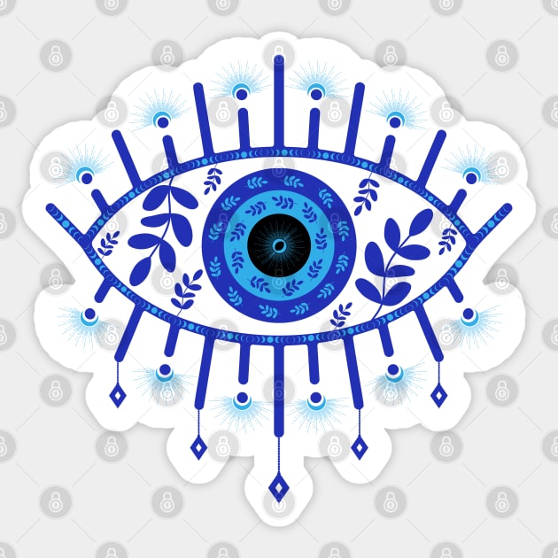 Evil Eye Nazar Amulet Sticker by Souls.Print
